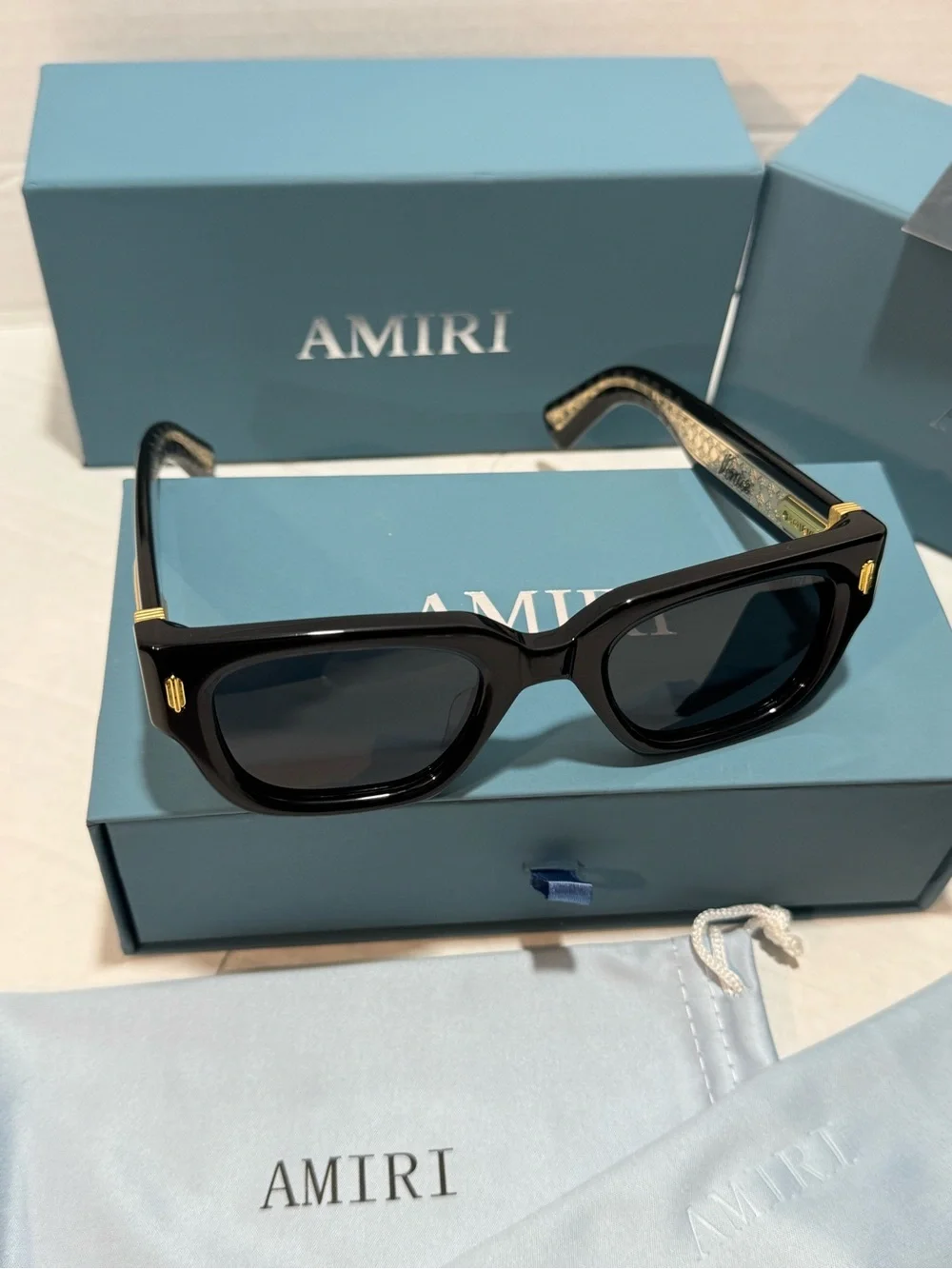 AMIRI Venice Black Sunglasses Unisex - Size 50□24-145
